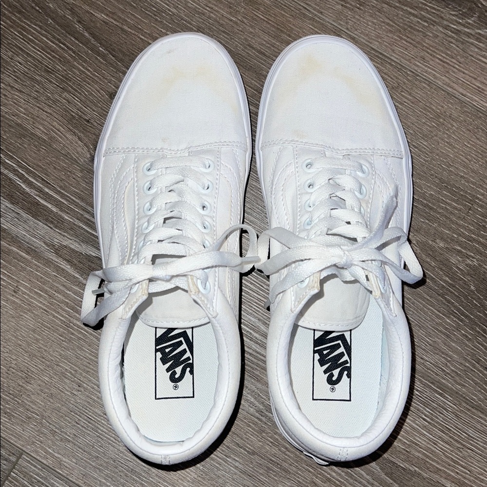 Vans Canvas Old Skool White Sneakers